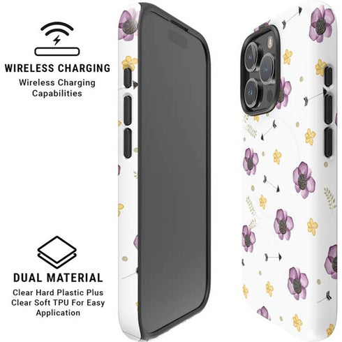Flowers and Arrows iPhone 16 Pro Magsafe Impact Case